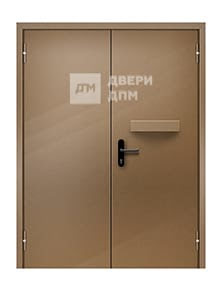 Двупольная глухая ДПМ-02 EI-60 противопожарная дверь с лотком