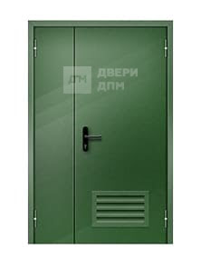 Дверь противопожарная полуторостворчатая с решеткой ДМП ДП-099